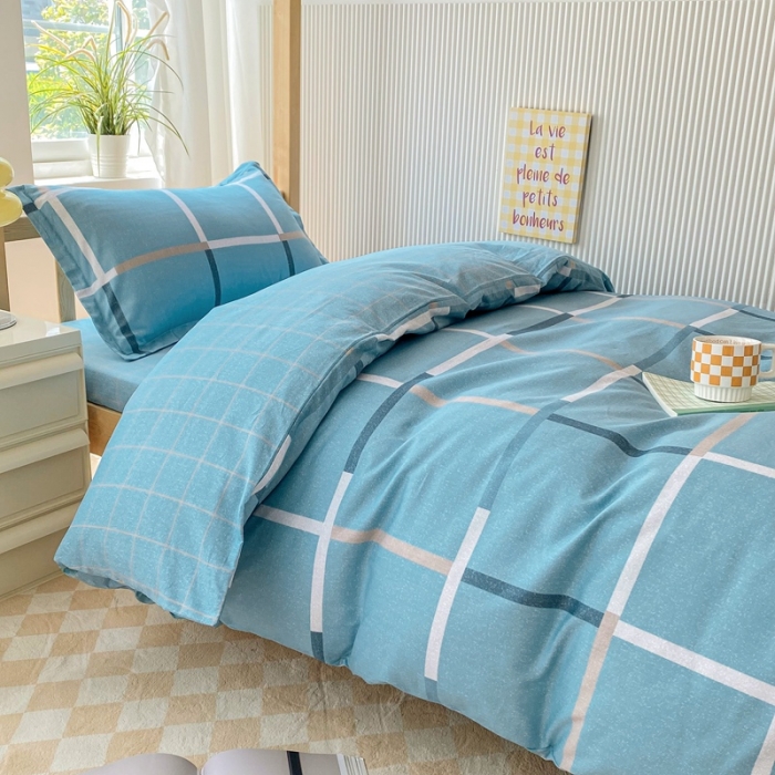 91家纺网 家纺一手货源 找家纺 棉造 13372纯棉学生宿舍上下床套件全棉三件套六件套 梦想格调-MZ