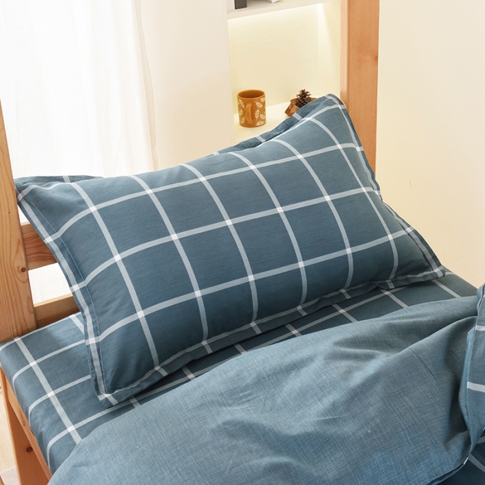 91家纺网 家纺一手货源 找家纺 棉造 2023新款13372纯棉学生宿舍上下床套件全棉三件套六件套 摩卡-MZ