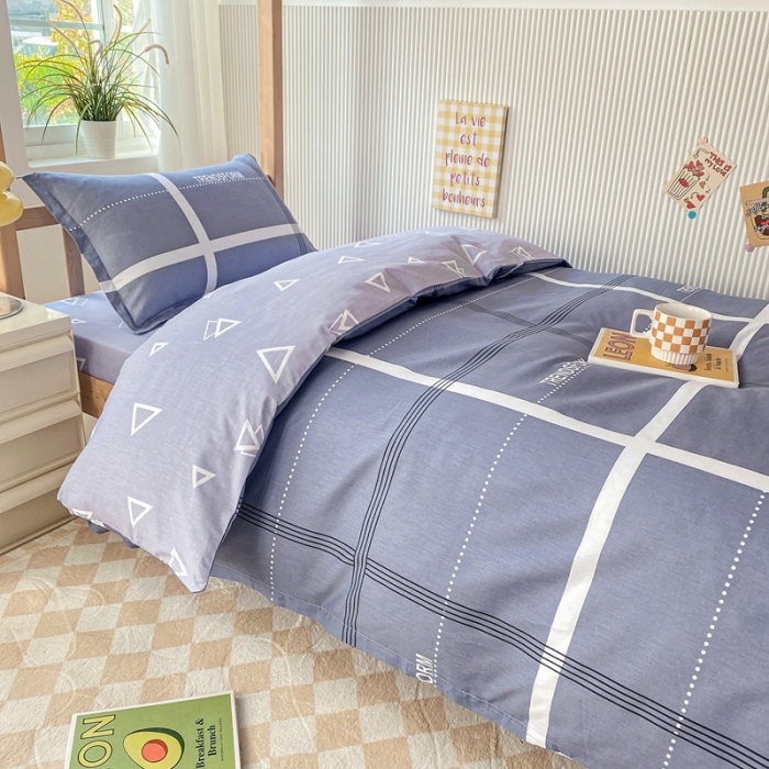 91家纺网 家纺一手货源 找家纺 棉造 13372纯棉学生宿舍上下床套件全棉三件套六件套 穆夏-MZ