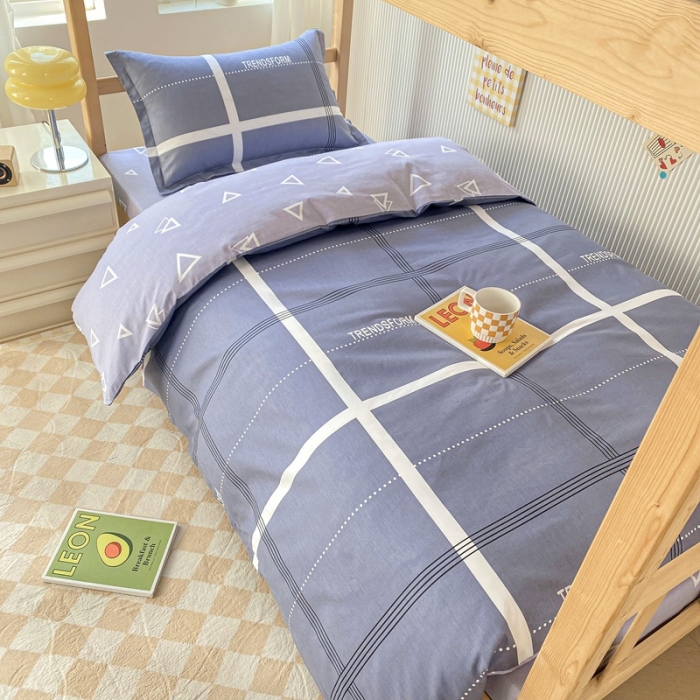 91家纺网 家纺一手货源 找家纺 棉造 13372纯棉学生宿舍上下床套件全棉三件套六件套 穆夏-MZ