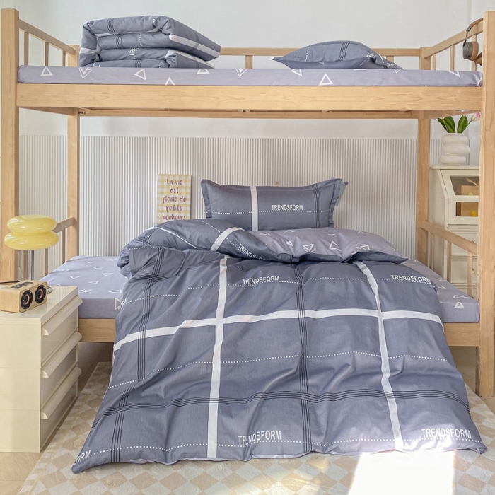 91家纺网 家纺一手货源 找家纺 棉造 13372纯棉学生宿舍上下床套件全棉三件套六件套 穆夏-MZ