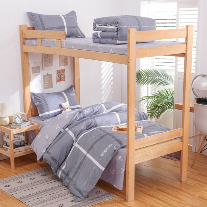 91家纺网 家纺一手货源 找家纺 棉造 13372纯棉学生宿舍上下床套件全棉三件套六件套 穆夏-MZ