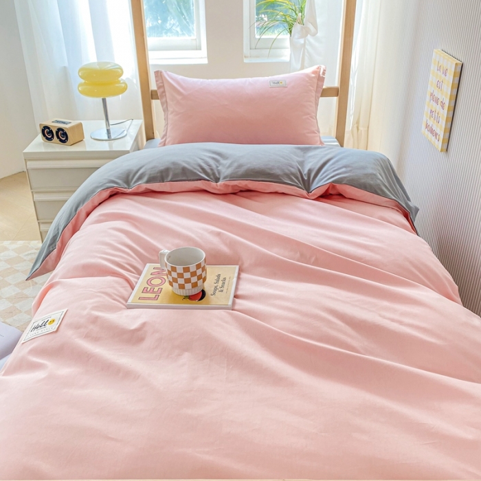 91家纺网 家纺一手货源 找家纺 棉造 13372纯棉学生宿舍上下床套件全棉三件套六件套 奶油玉-MZ