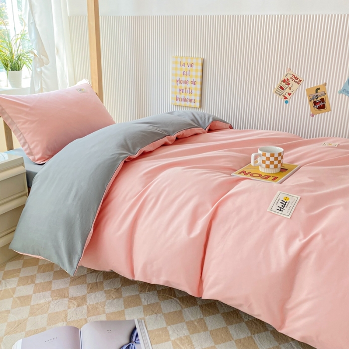 91家纺网 家纺一手货源 找家纺 棉造 13372纯棉学生宿舍上下床套件全棉三件套六件套 奶油玉-MZ