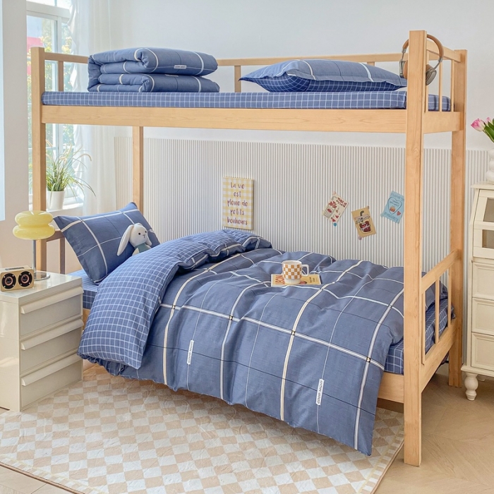 91家纺网 家纺一手货源 找家纺 棉造 13372纯棉学生宿舍上下床套件全棉三件套六件套 西雅图-MZ