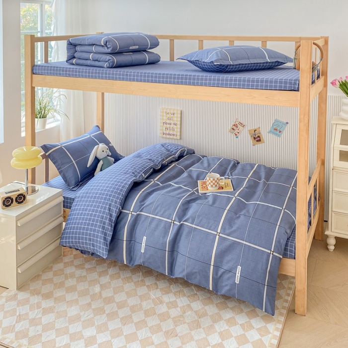 91家纺网 家纺一手货源 找家纺 棉造 13372纯棉学生宿舍上下床套件全棉三件套六件套 西雅图-MZ