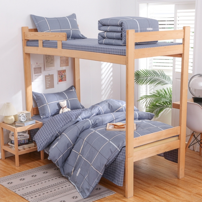 91家纺网 家纺一手货源 找家纺 棉造 13372纯棉学生宿舍上下床套件全棉三件套六件套 西雅图-MZ