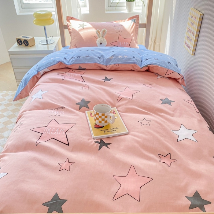 91家纺网 家纺一手货源 找家纺 棉造 13372纯棉学生宿舍上下床套件全棉三件套六件套 星空-MZ