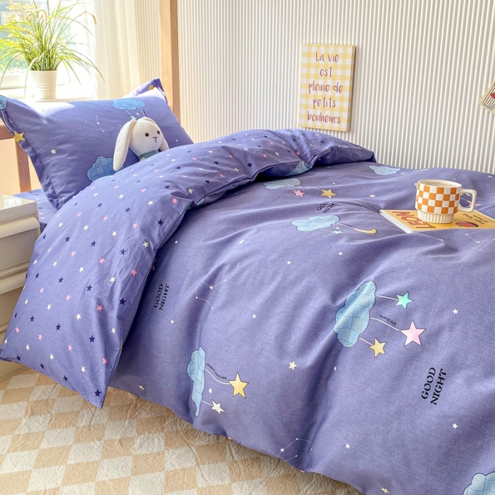 91家纺网 家纺一手货源 找家纺 棉造 13372纯棉学生宿舍上下床套件全棉三件套六件套 云梦-MZ