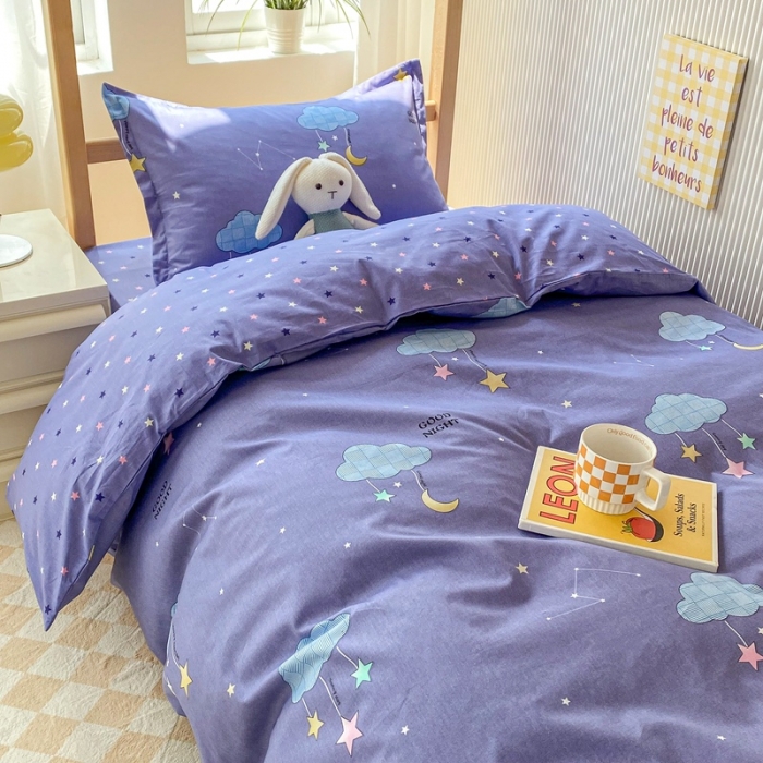 91家纺网 家纺一手货源 找家纺 棉造 13372纯棉学生宿舍上下床套件全棉三件套六件套 云梦-MZ