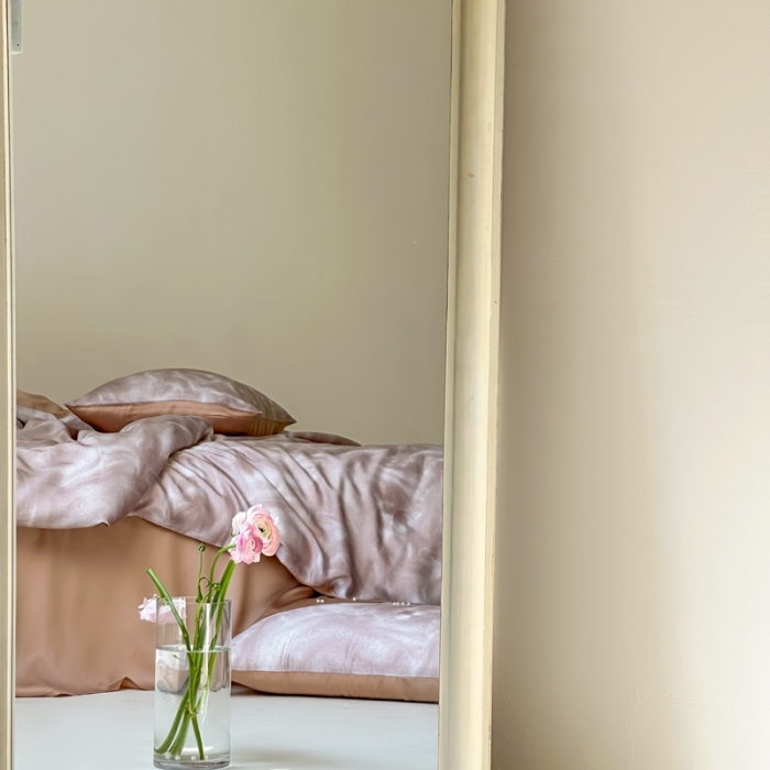 91家纺网 家纺一手货源 找家纺 赫帛 2023新款60S兰精天丝四件套 珍珠奶咖色