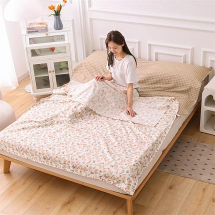 91家纺网 家纺一手货源 找家纺 金丝鸟 2023新款全棉旅行睡袋 花千朵