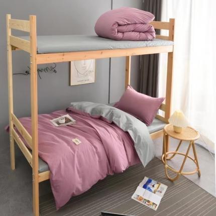 91家纺网 家纺一手货源 找家纺 天之爱2025纯棉三件套全棉13372三件套学生上下铺六件套豆沙-TZ