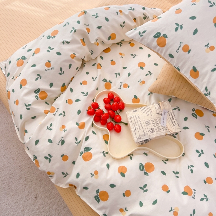 91家纺网 家纺一手货源 找家纺 时年 2023新款全棉优选系列 风格一 桔子酱