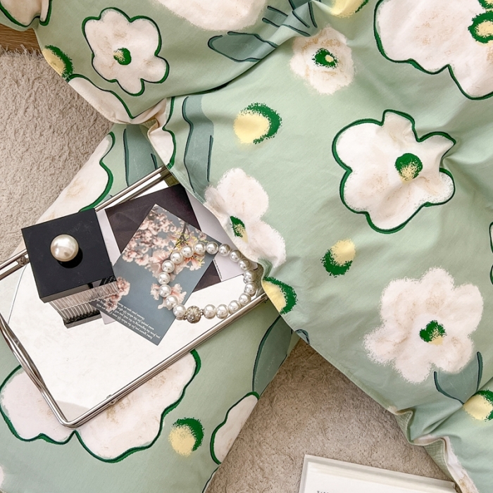 91家纺网 家纺一手货源 找家纺 时年 2023新款全棉优选系列 风格一 绿光森林