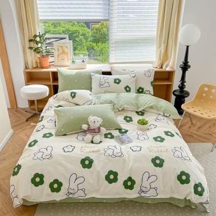 时年 2023新款全棉优选系列 风格一 绿花小兔