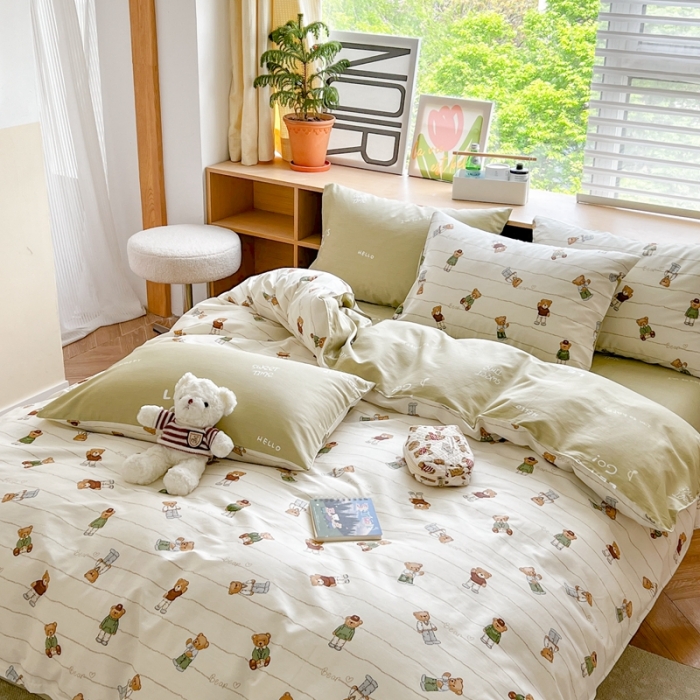 91家纺网 家纺一手货源 找家纺 时年 2023新款全棉优选系列 风格一 毛衣熊