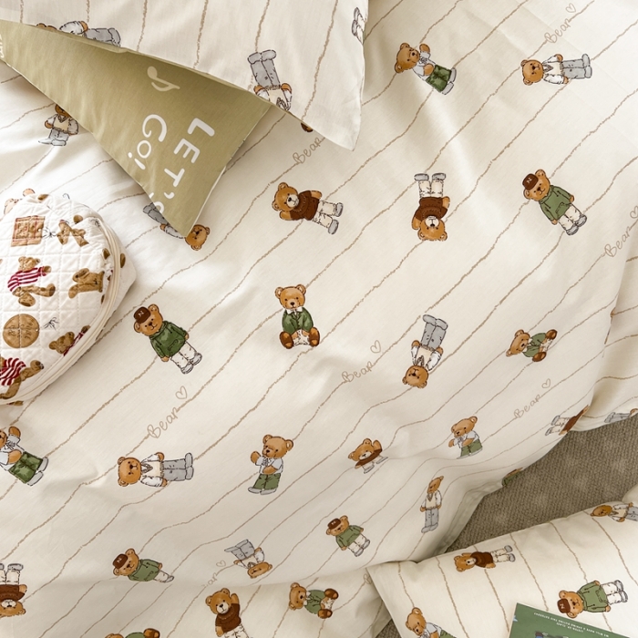 91家纺网 家纺一手货源 找家纺 时年 2023新款全棉优选系列 风格一 毛衣熊