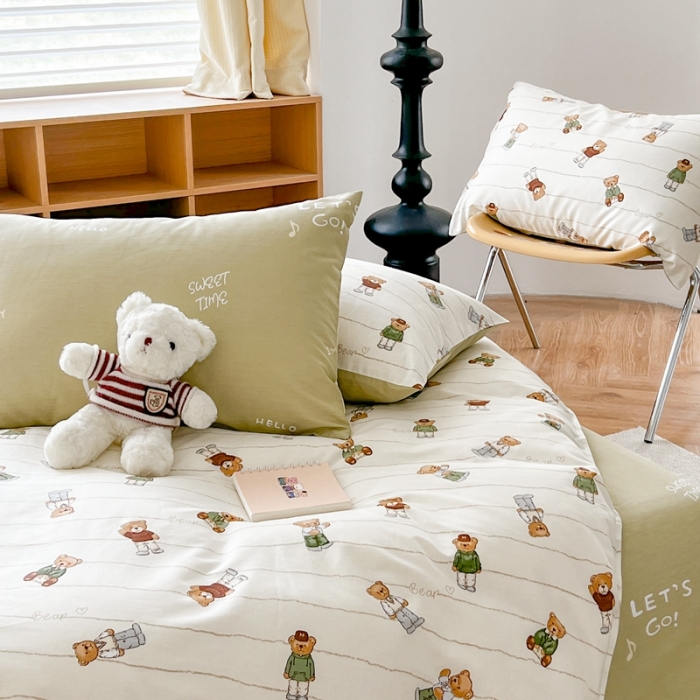 91家纺网 家纺一手货源 找家纺 时年 2023新款全棉优选系列 风格一 毛衣熊