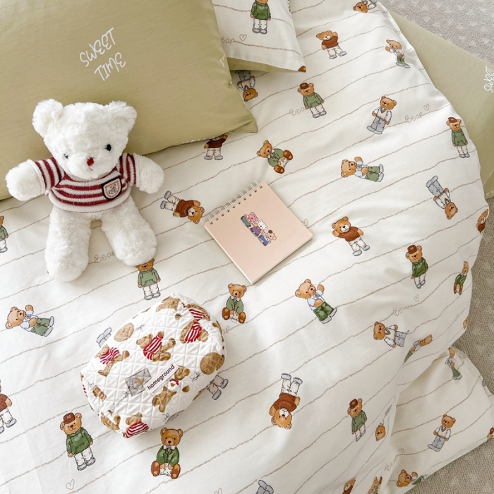 91家纺网 家纺一手货源 找家纺 时年 2023新款全棉优选系列 风格一 毛衣熊