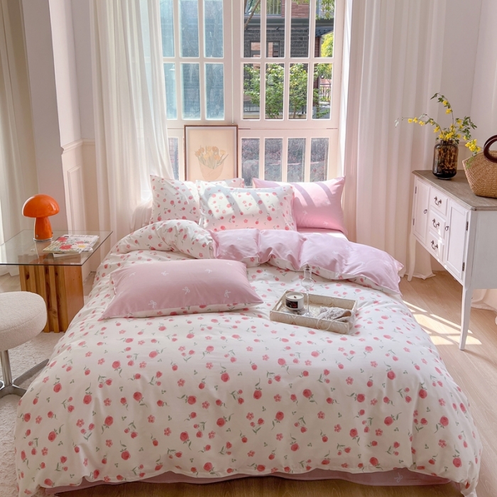 91家纺网 家纺一手货源 找家纺 时年 2023新款全棉优选系列 风格一 玫瑰花园