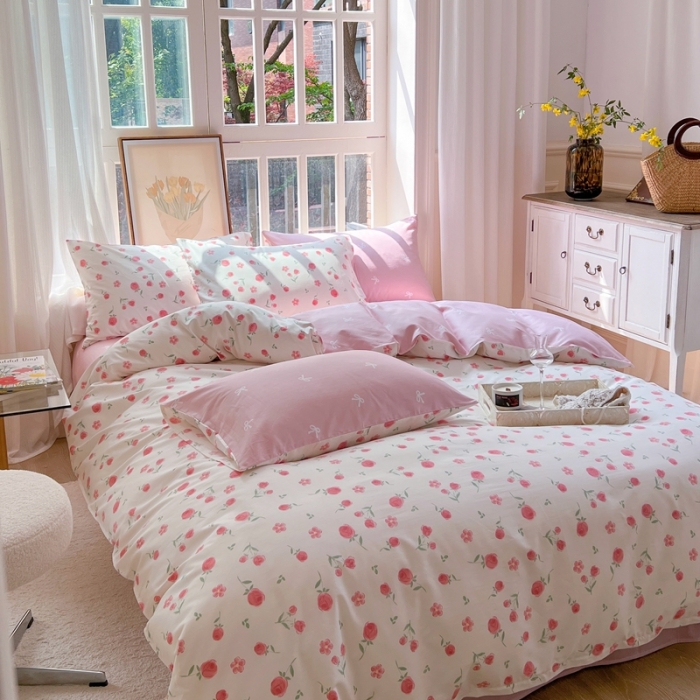 91家纺网 家纺一手货源 找家纺 时年 2023新款全棉优选系列 风格一 玫瑰花园