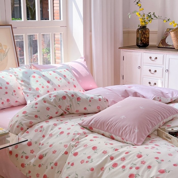 91家纺网 家纺一手货源 找家纺 时年 2023新款全棉优选系列 风格一 玫瑰花园