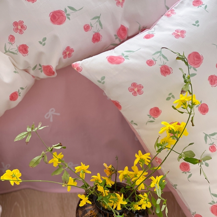 91家纺网 家纺一手货源 找家纺 时年 2023新款全棉优选系列 风格一 玫瑰花园