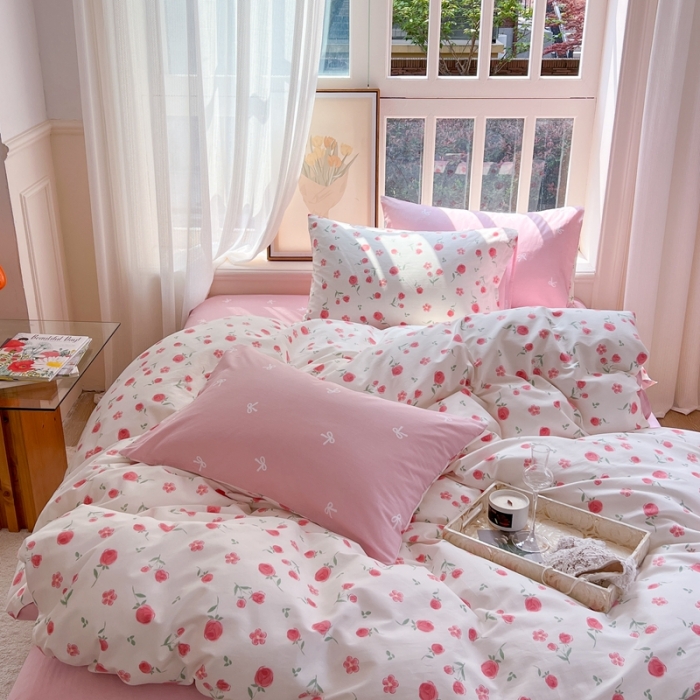 91家纺网 家纺一手货源 找家纺 时年 2023新款全棉优选系列 风格一 玫瑰花园