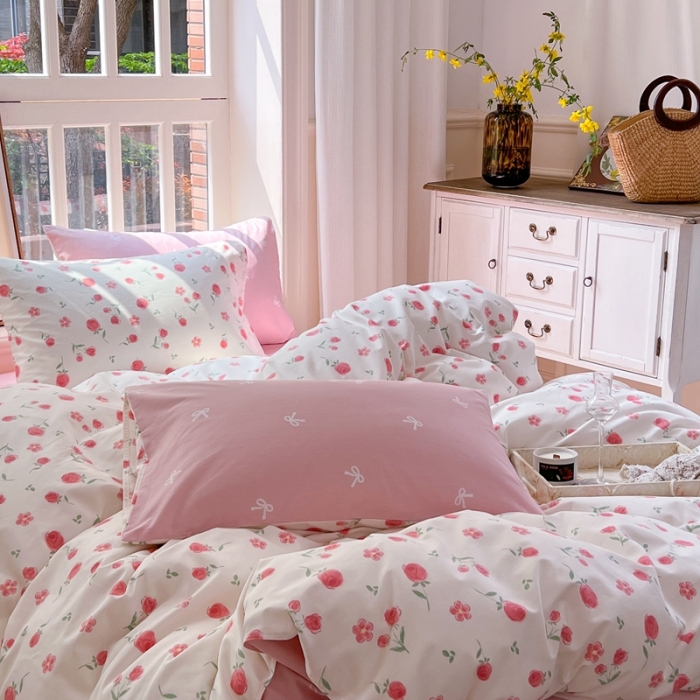 91家纺网 家纺一手货源 找家纺 时年 2023新款全棉优选系列 风格一 玫瑰花园