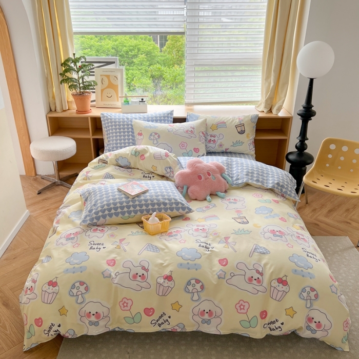 91家纺网 家纺一手货源 找家纺 时年 2023新款全棉优选系列 风格一 奶油宝贝