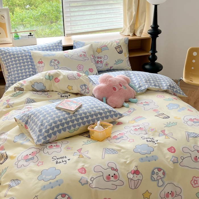 91家纺网 家纺一手货源 找家纺 时年 2023新款全棉优选系列 风格一 奶油宝贝