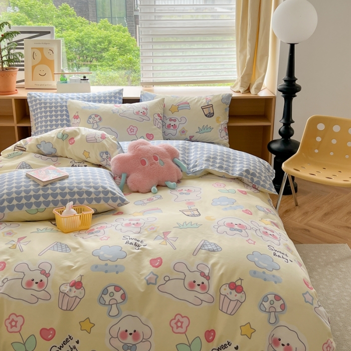 91家纺网 家纺一手货源 找家纺 时年 2023新款全棉优选系列 风格一 奶油宝贝