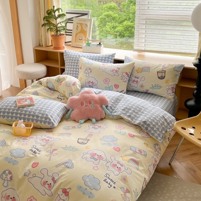 91家纺网 家纺一手货源 找家纺 时年 2023新款全棉优选系列 风格一 奶油宝贝