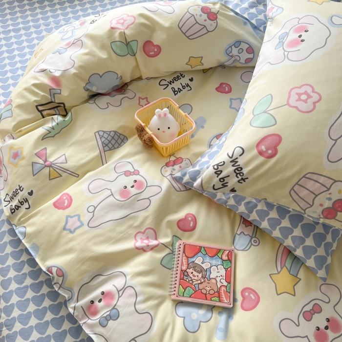 91家纺网 家纺一手货源 找家纺 时年 2023新款全棉优选系列 风格一 奶油宝贝