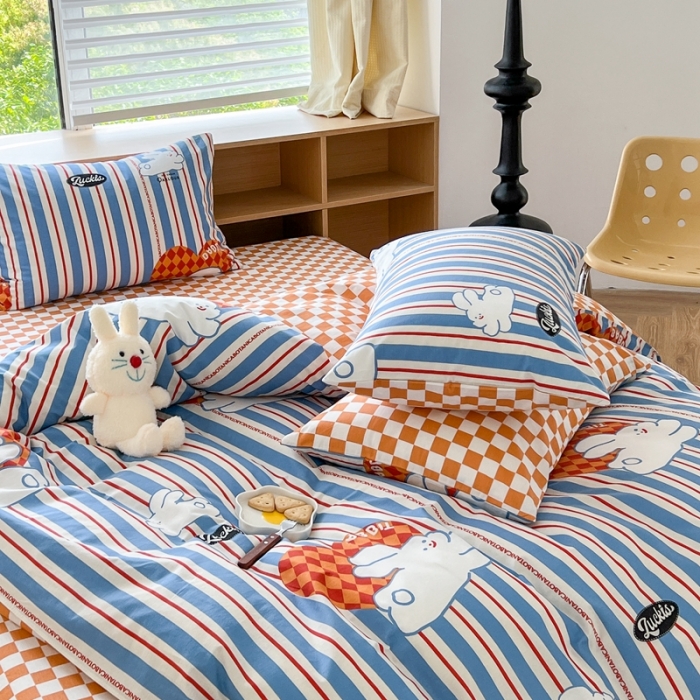 91家纺网 家纺一手货源 找家纺 时年 2023新款全棉优选系列 风格一 幸运兔