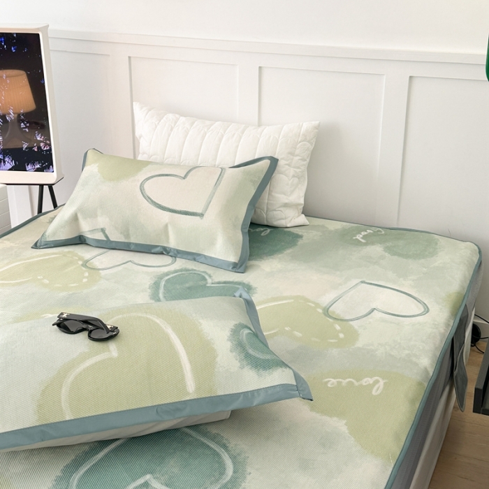 91家纺网 家纺一手货源 找家纺 （总）昔可 2023新款高端数码冰藤席床笠款凉席