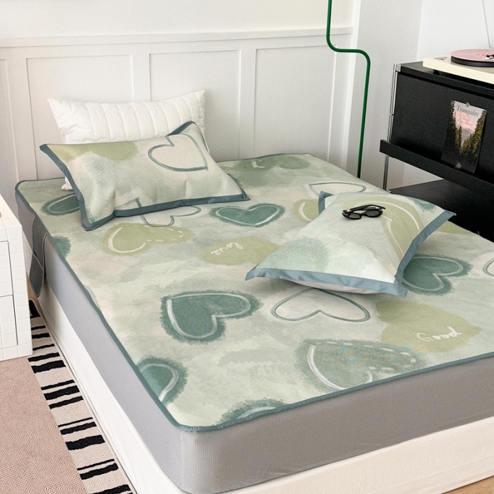 91家纺网 家纺一手货源 找家纺 （总）昔可 2023新款高端数码冰藤席床笠款凉席