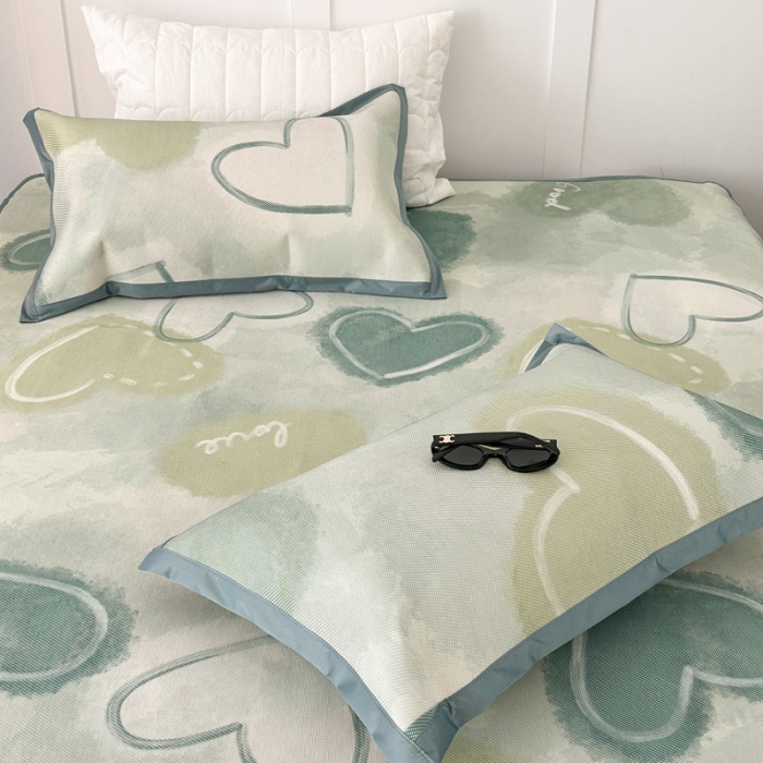 91家纺网 家纺一手货源 找家纺 （总）昔可 2023新款高端数码冰藤席床笠款凉席