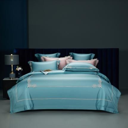 美娘阁2023新款长绒棉刺绣居家款四件套 雅韵  米兰