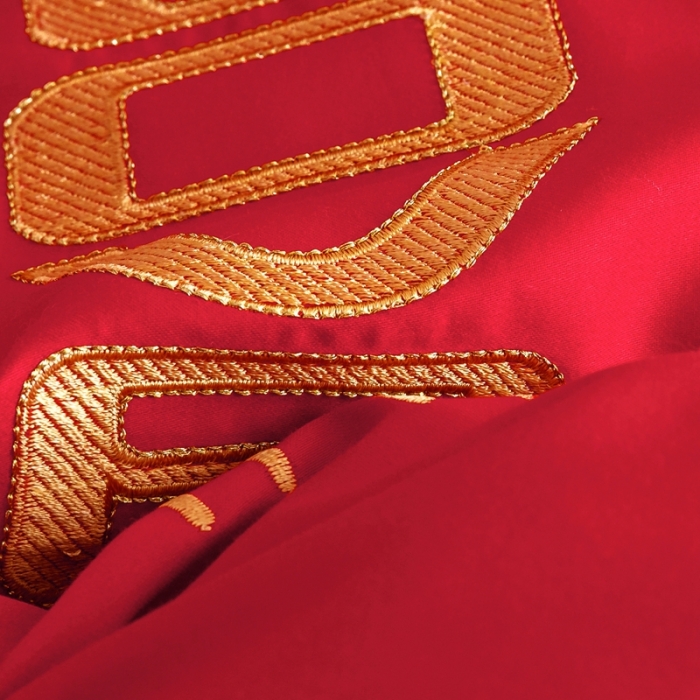 91家纺网 家纺一手货源 找家纺 （总）用心 2023新款长绒棉刺绣婚庆四件套