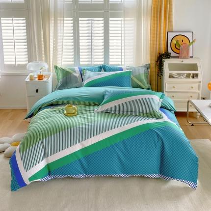 91家纺网 家纺一手货源 找家纺 星期三 2023春季5月新款铂金全棉13372四件套（加老板微信有会员价） 绿野仙踪