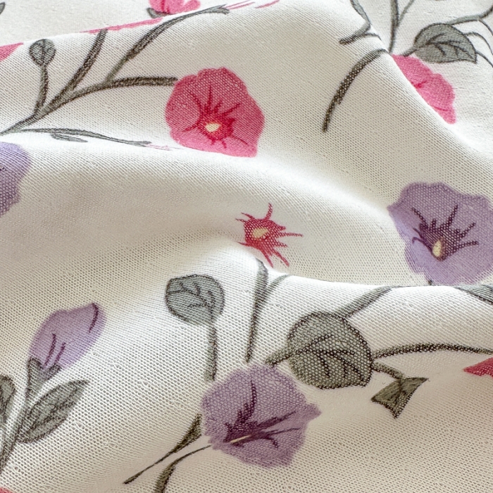 91家纺网 家纺一手货源 找家纺 仟网汇 2023新款有氧双层纱韩版四件套 韩版-牵牛花