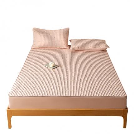 91家纺网 家纺一手货源 找家纺 芬晴 2023新款A类抗菌大豆夹棉床笠 星河-豆沙粉