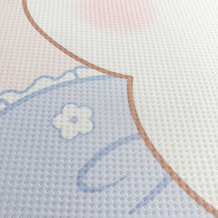 91家纺网 家纺一手货源 找家纺 慕尚 2025新款满天星云感丝工艺席 布丁兔（床笠款）