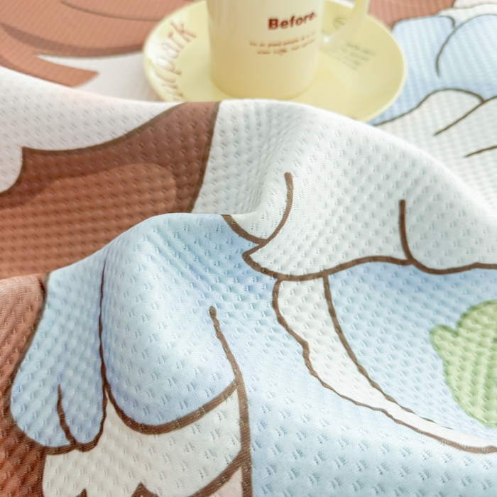 91家纺网 家纺一手货源 找家纺 慕尚 2025新款满天星云感丝工艺席 阳光少女（床笠款）