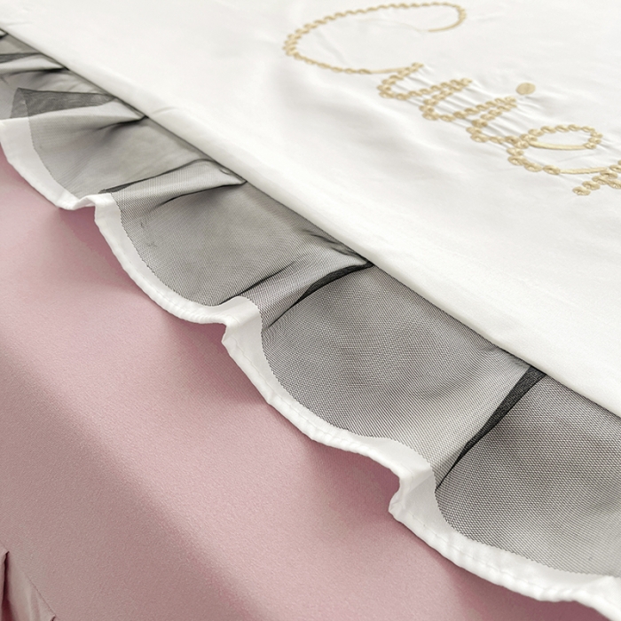 91家纺网 家纺一手货源 找家纺 慕语家纺 2023新款蝶之恋刺绣磨毛花边四件套-风格二 蝶之恋-魔芋粉