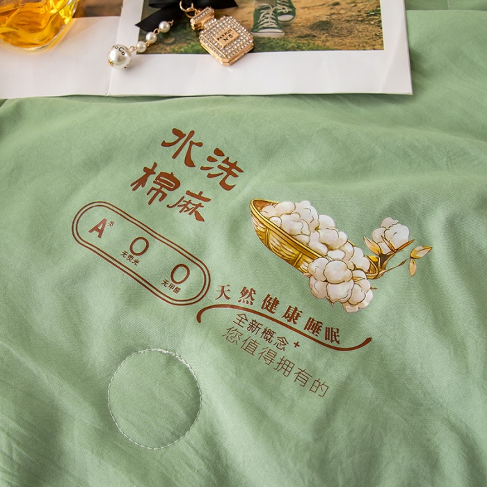91家纺网 家纺一手货源 找家纺 （总）钰博 2024新款水洗棉棉麻大豆被夏被夏凉被空调被