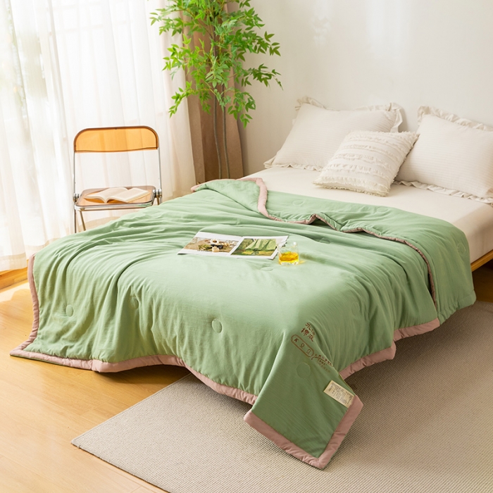 91家纺网 家纺一手货源 找家纺 （总）钰博 2024新款水洗棉棉麻大豆被夏被夏凉被空调被