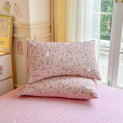 91家纺网 家纺一手货源 找家纺 清雅福 2023新款春夏13372小清新系列第三批-单品枕套 奶糖兔